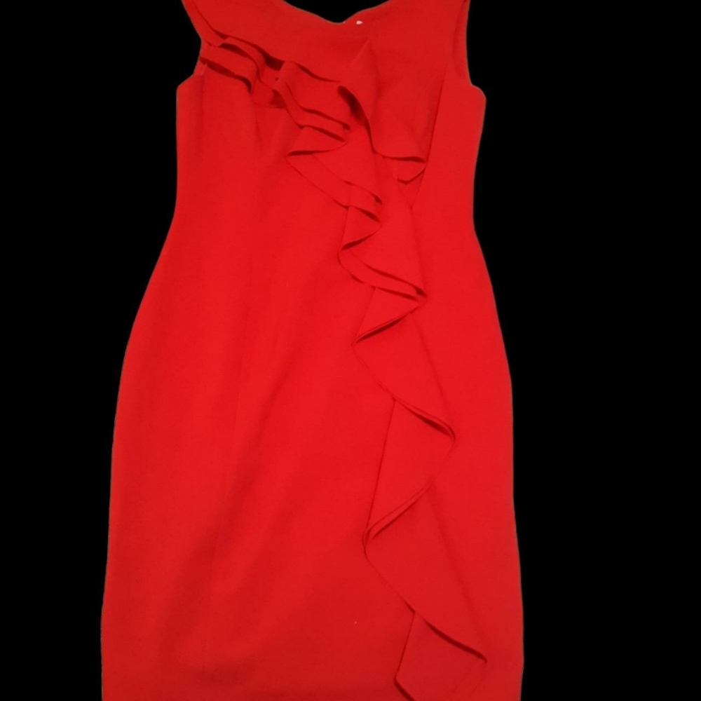 Red Calvin Klein dress